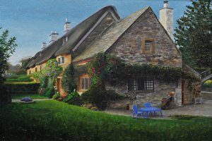 Thatched Cottage, Great Tew by Trevor Neal